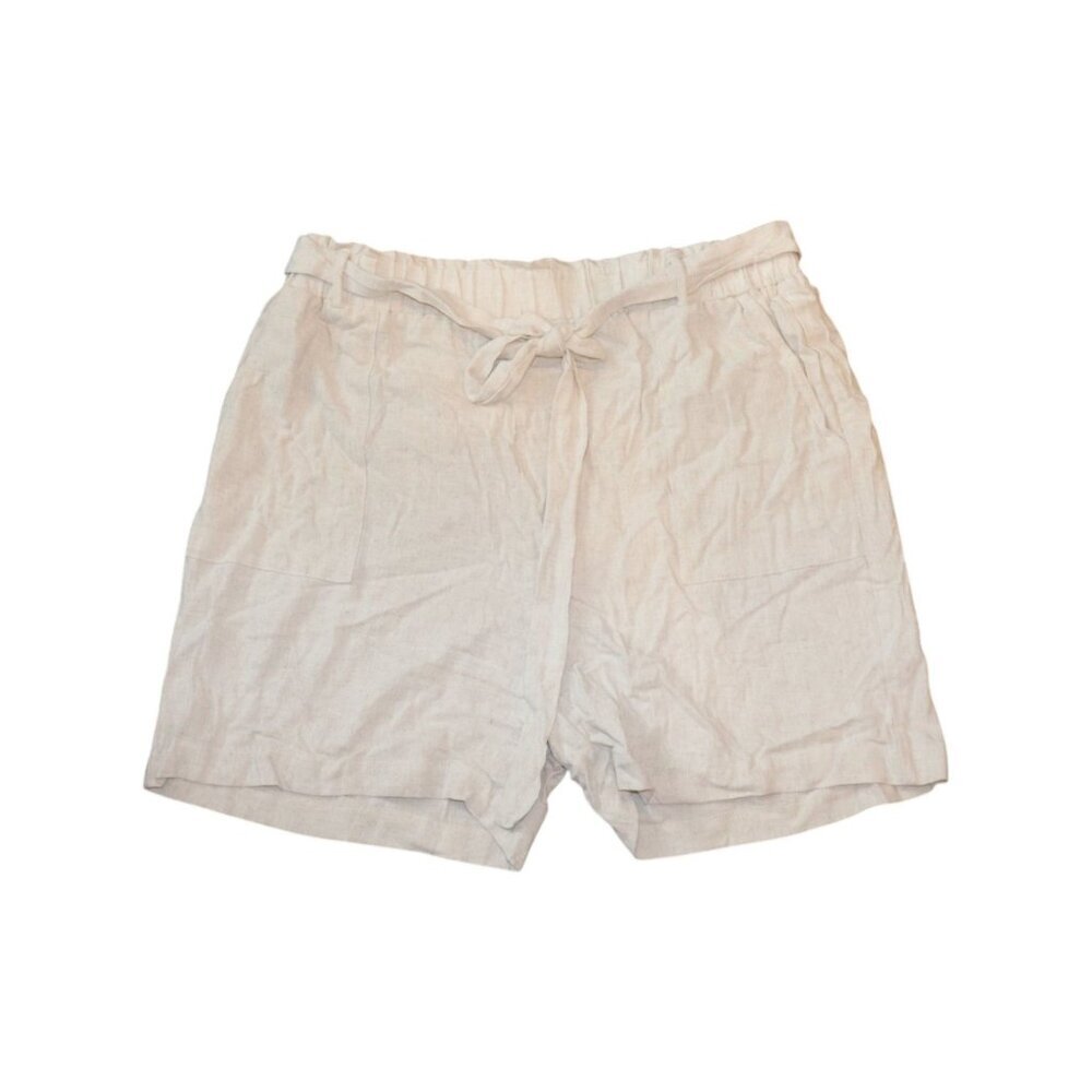 Everly Grey Linen Shorts, XL